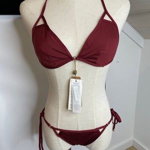 Vitamin A bikini bordo red wine swimwear swim